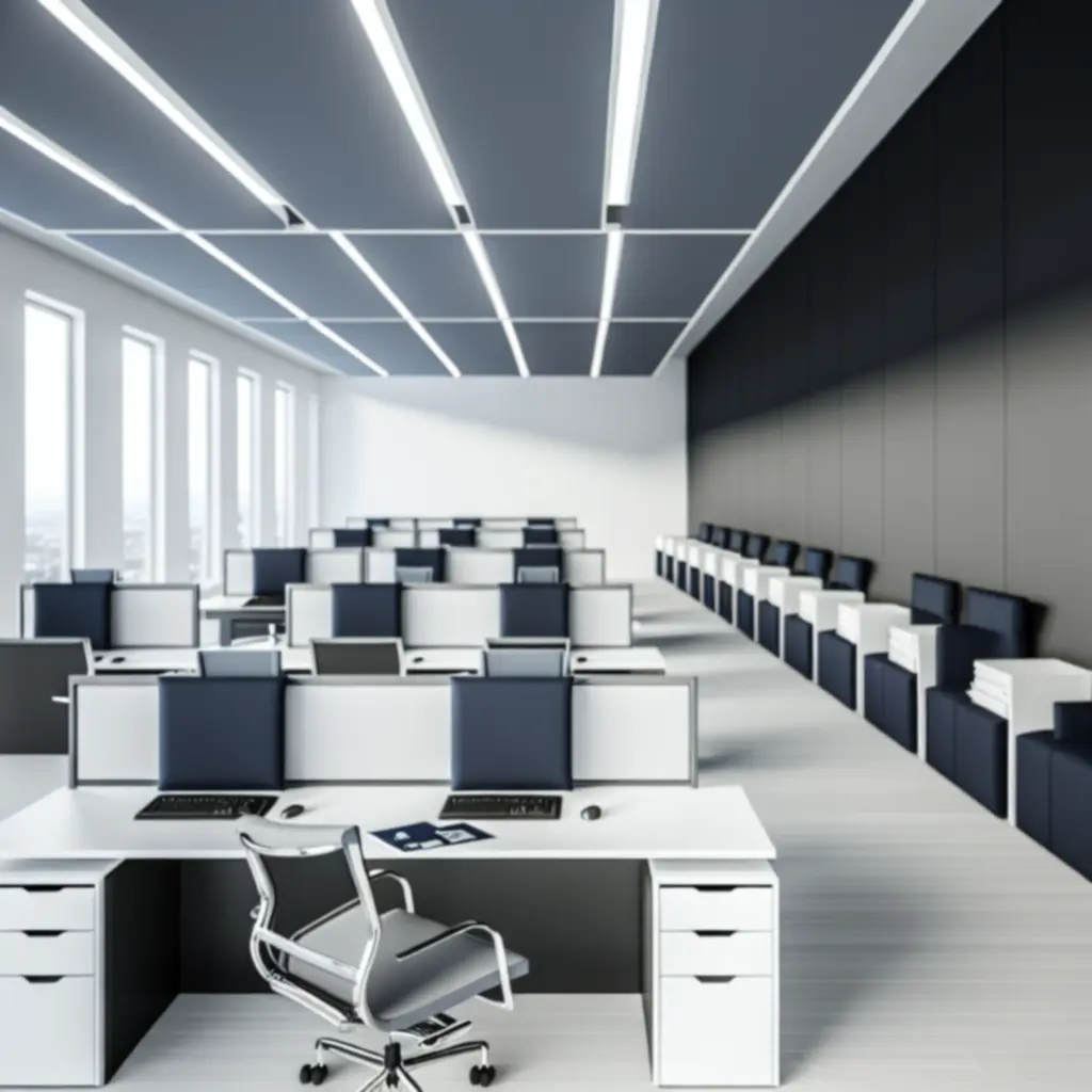 Nowoczesne biuro z minimalistycznym wyposażeniem officeehub