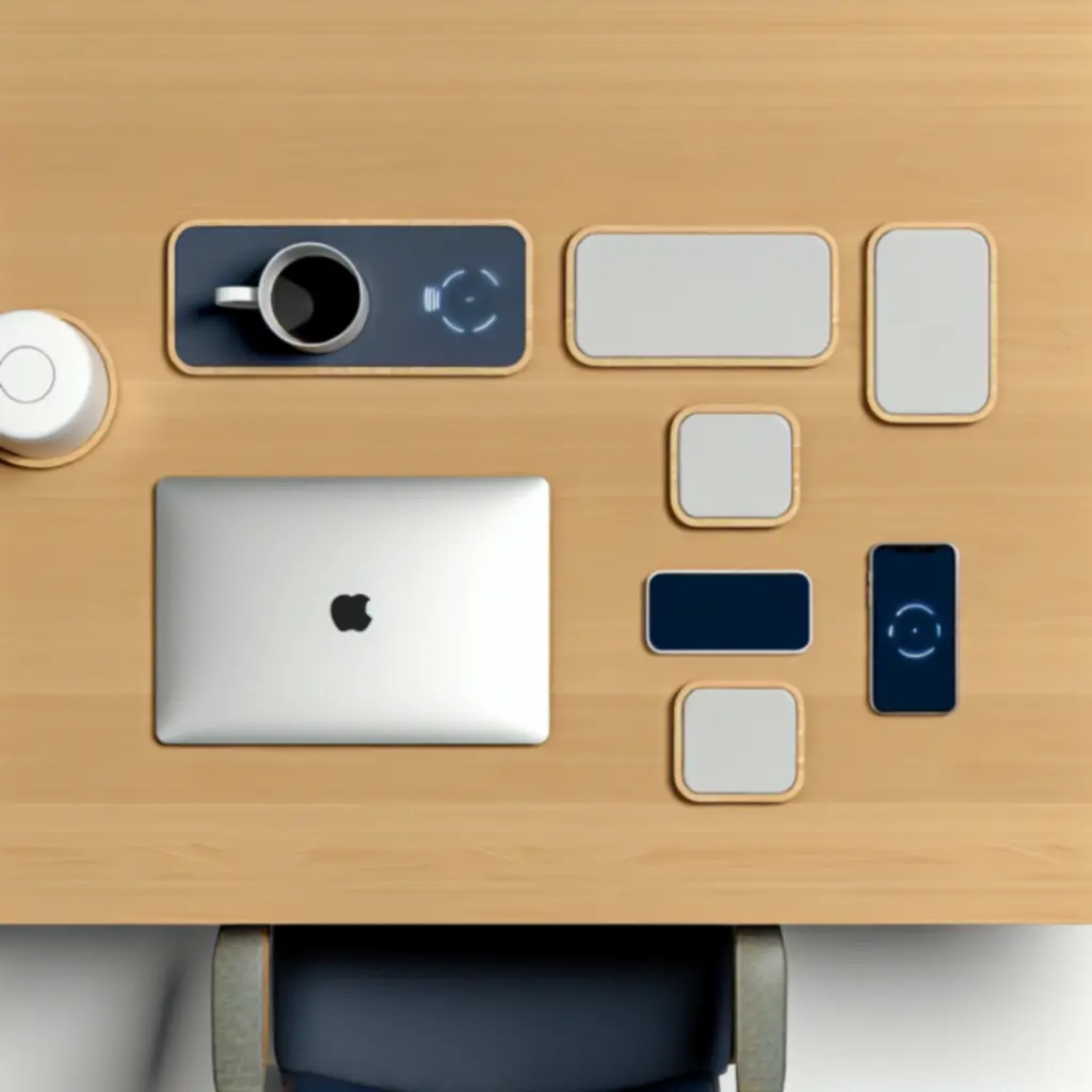 Stylowe aranżacje biurowe pokazujące kompatybilność produktów